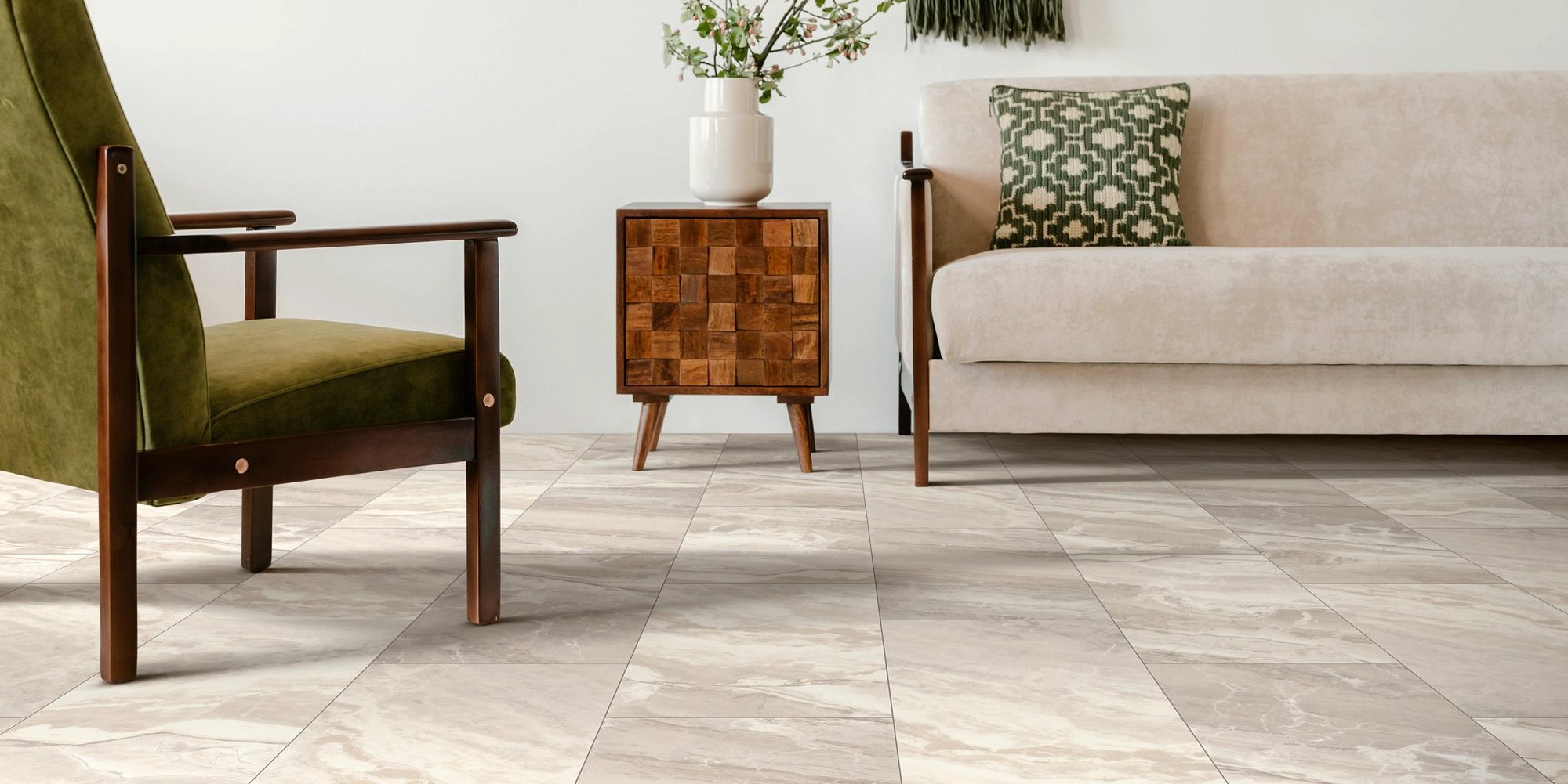 white tile flooring - Whitley Flooring and Design in AR